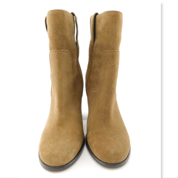 Unworn KATE SPADE Brown Suede Block Heel Booties 5 - Picture 3 of 8